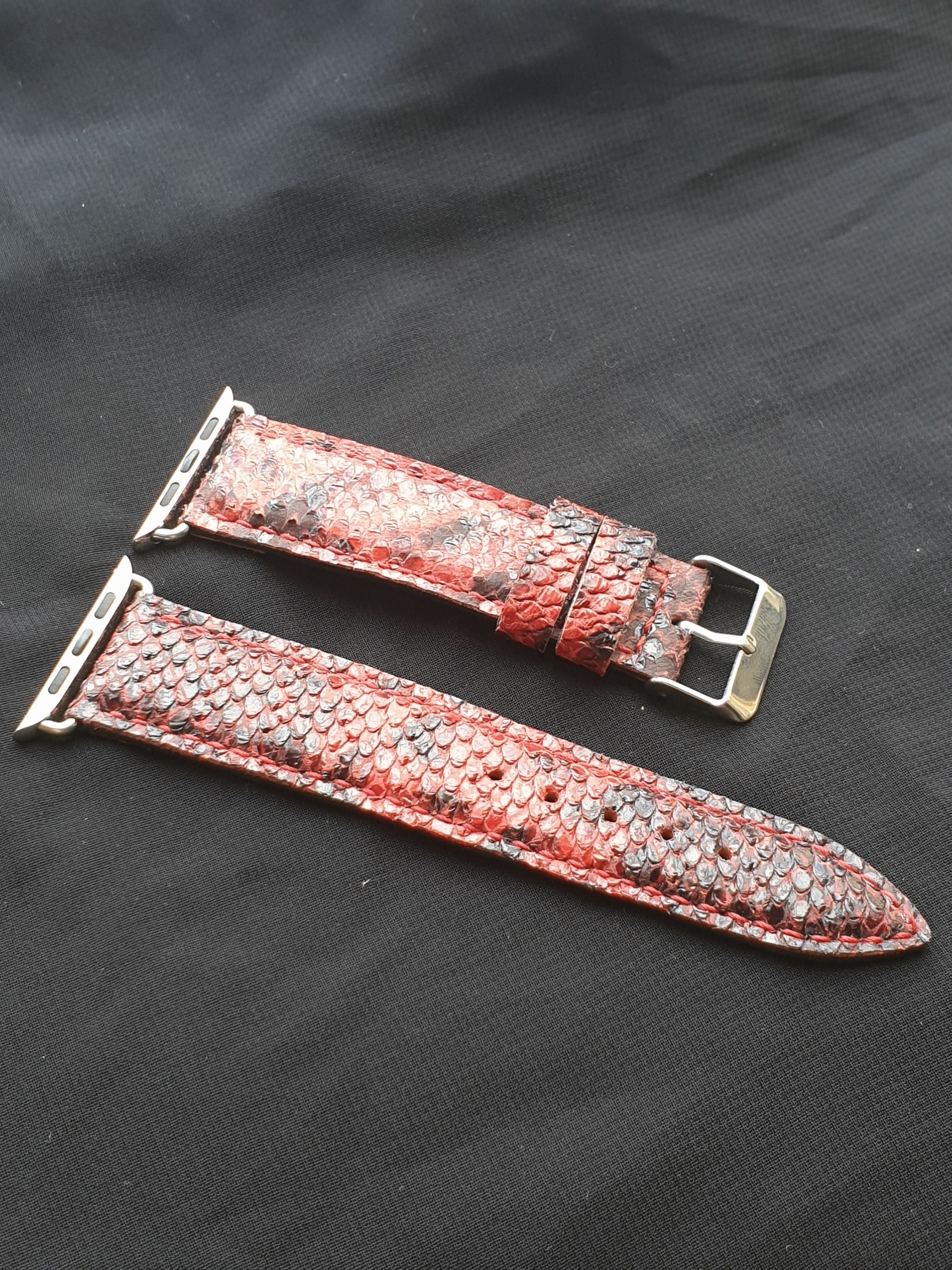 Indianleathercraft Handmade leather apple watch strap