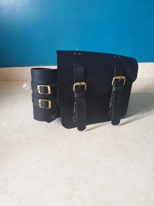 Handmade leather saddle bag for royal enfield