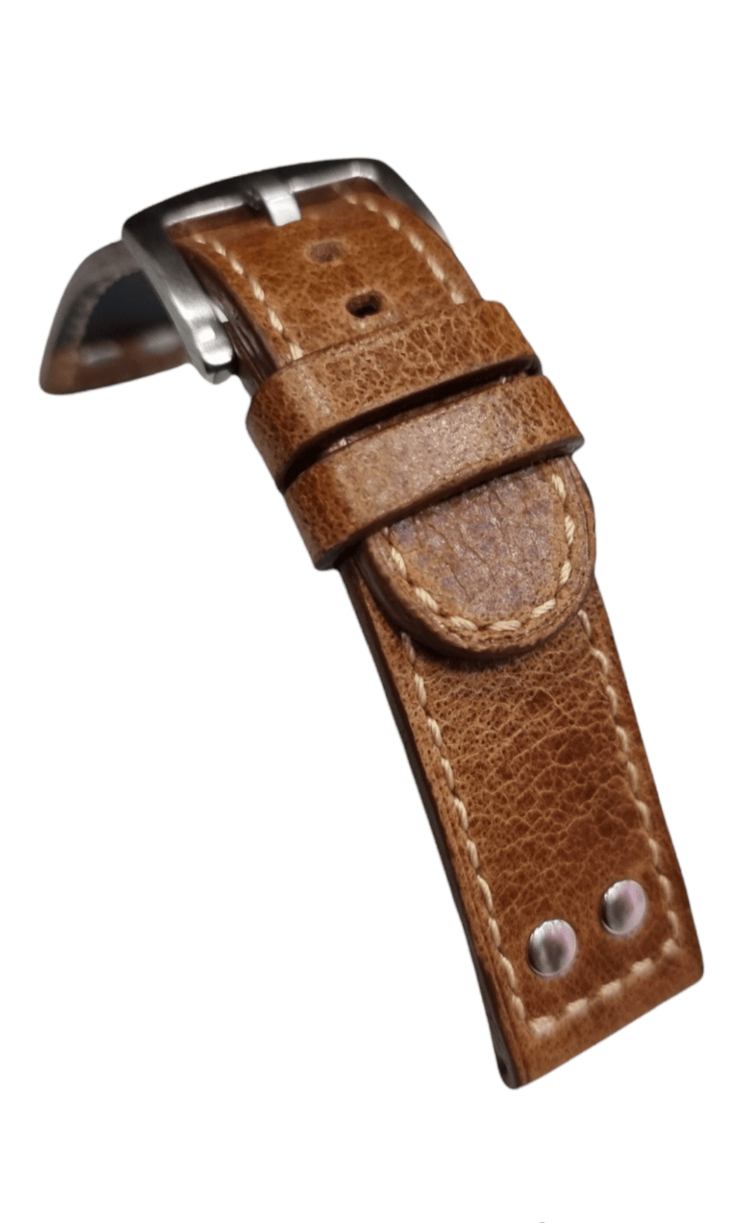 Indianleathercraft Handmade leather strap for hamilton