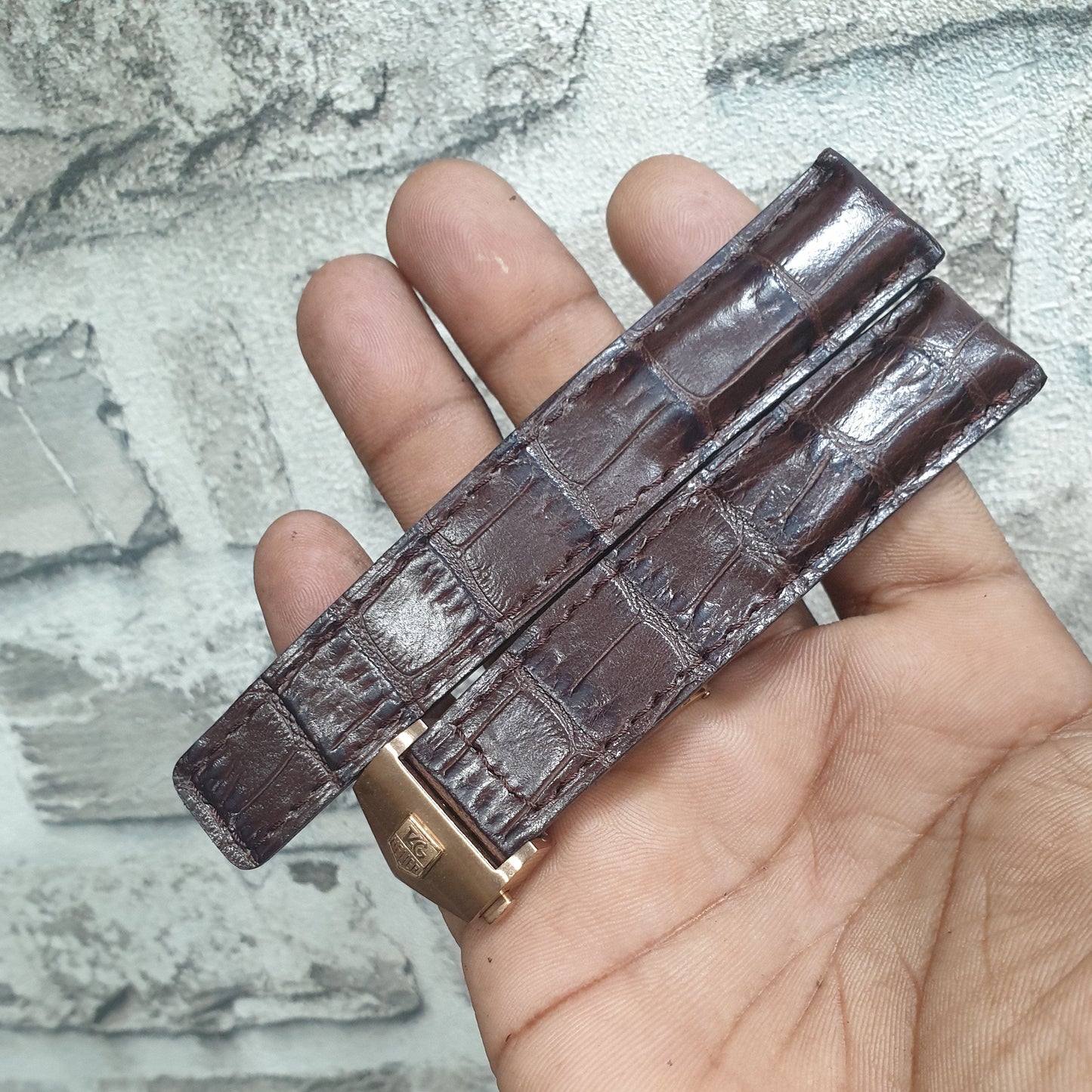 Indianleathercraft Handmade leather strap for tag heuer