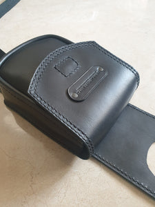 Indianleathercraft Handmade leather tank belt with tank bag