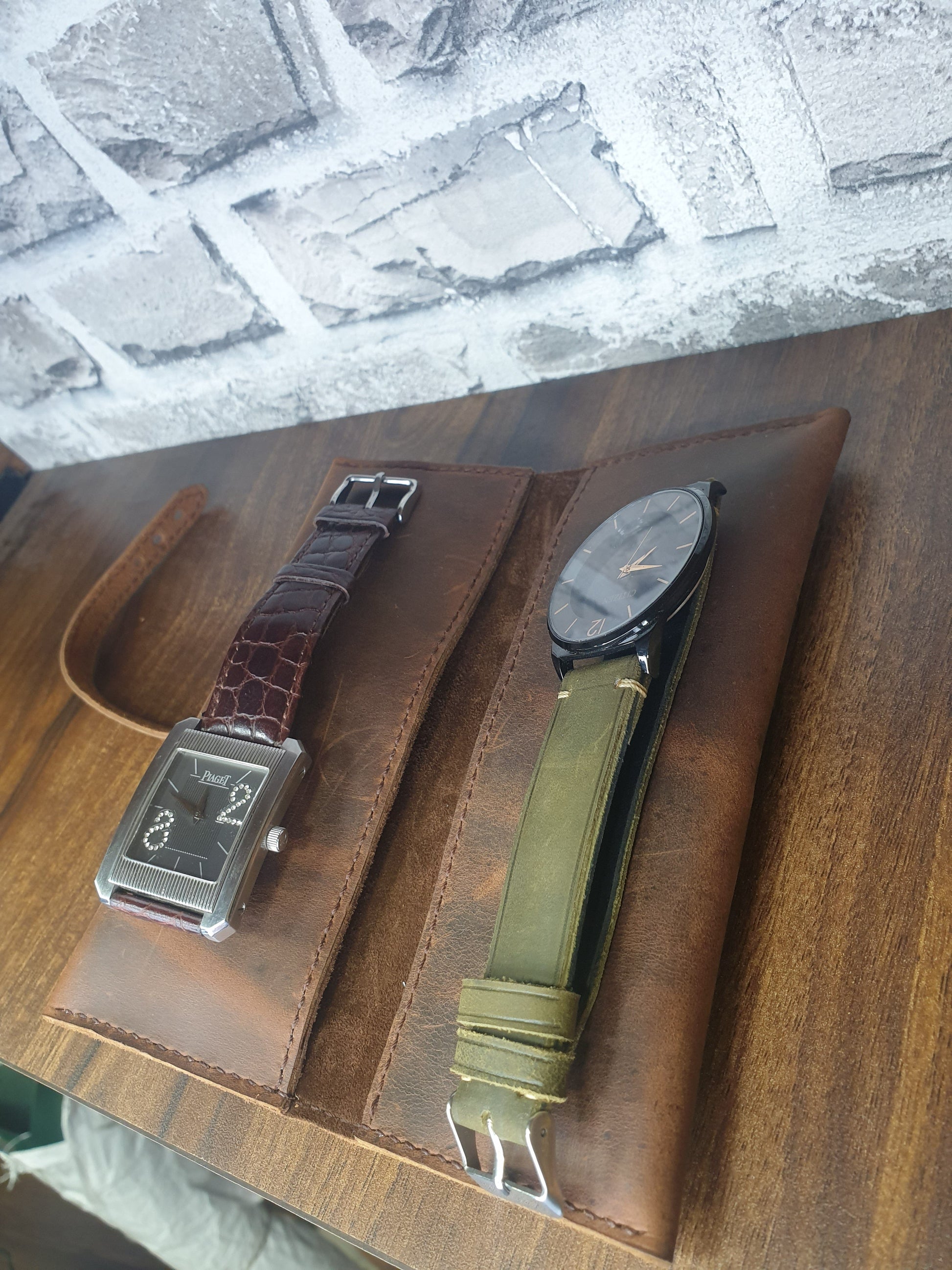 Indianleathercraft Handmade leather watch case