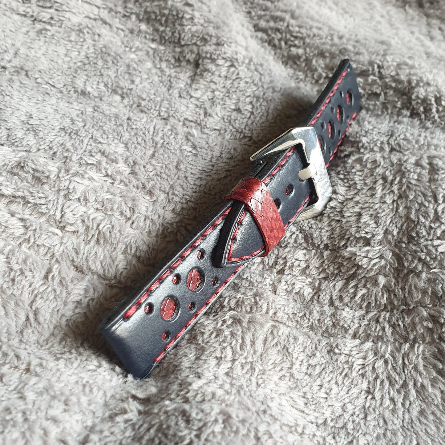 Indianleathercraft Handmade racing leather watch strap