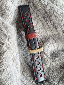 Indianleathercraft Handmade racing leather watch strap