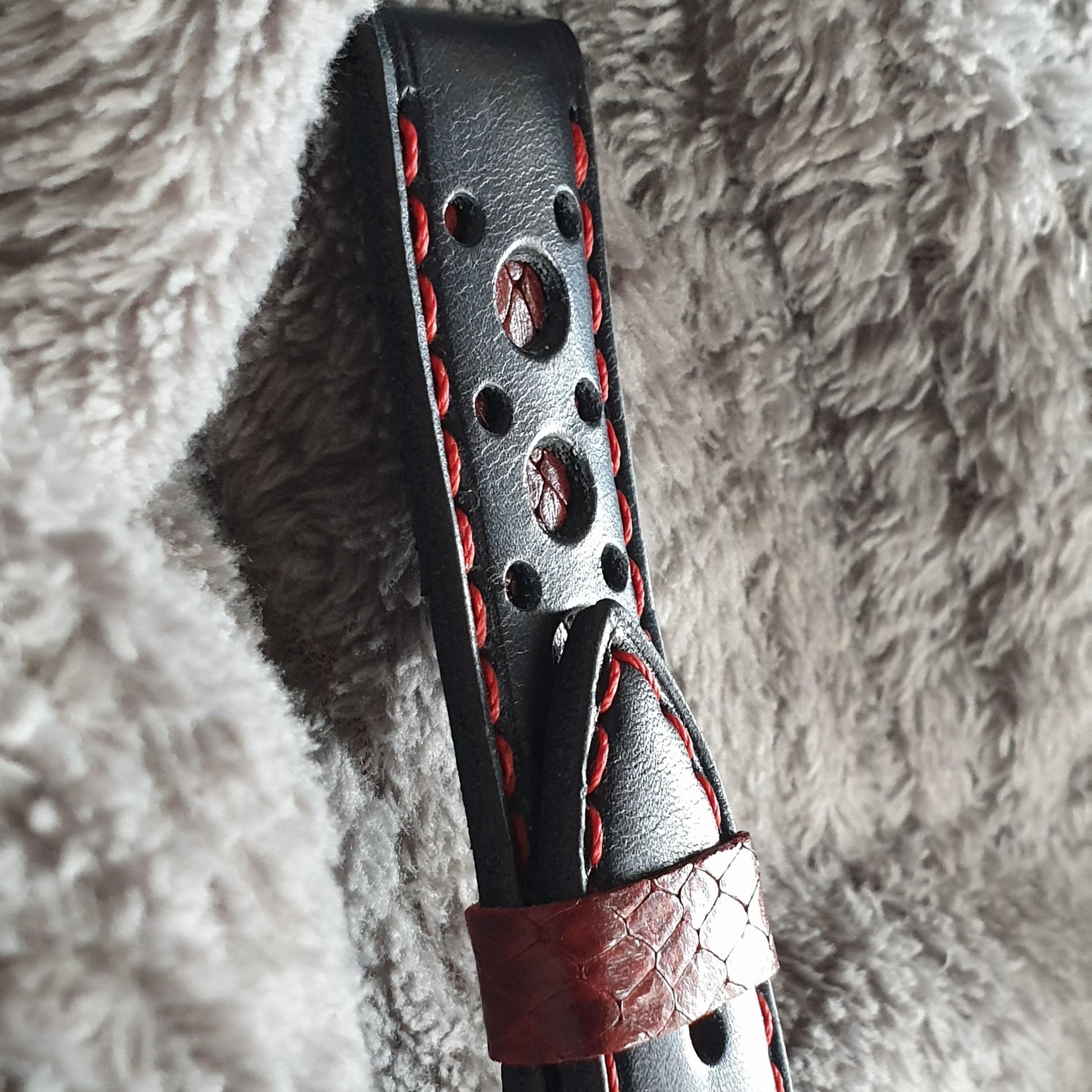 Indianleathercraft Handmade racing leather watch strap