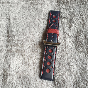 Indianleathercraft Handmade racing leather watch strap