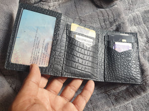 Indianleathercraft Handmade trifold leather wallet
