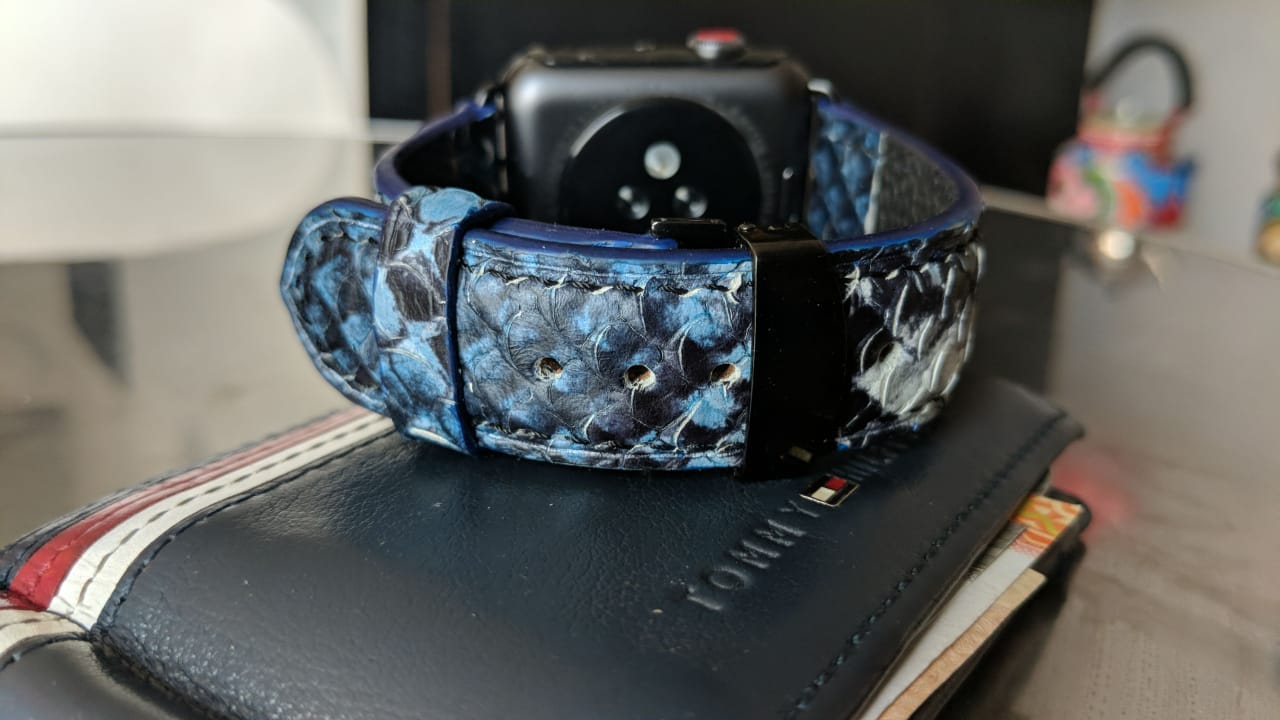 Italian leather apple watch strap - Indianleathercraft