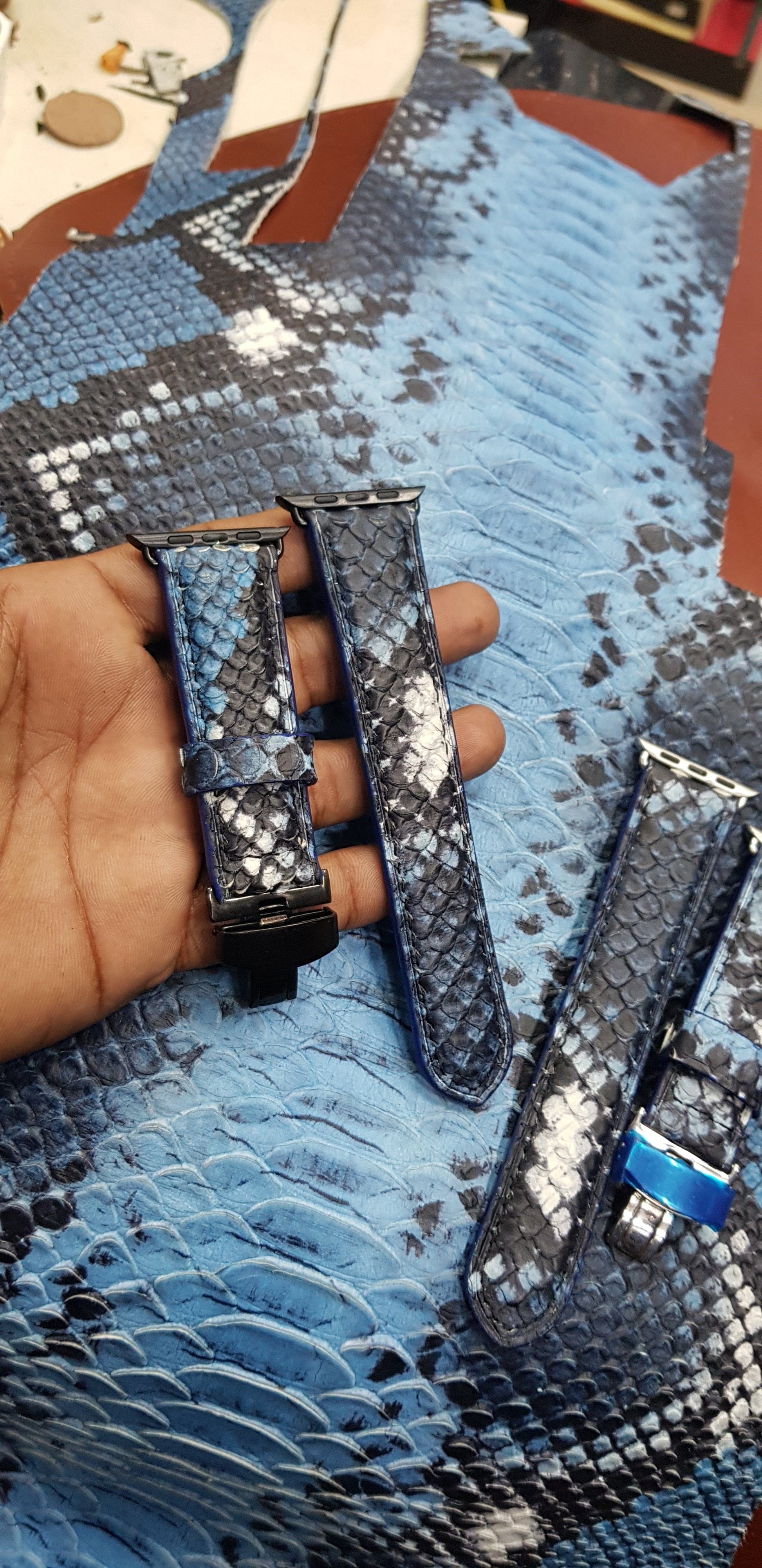 Italian leather apple watch strap - Indianleathercraft