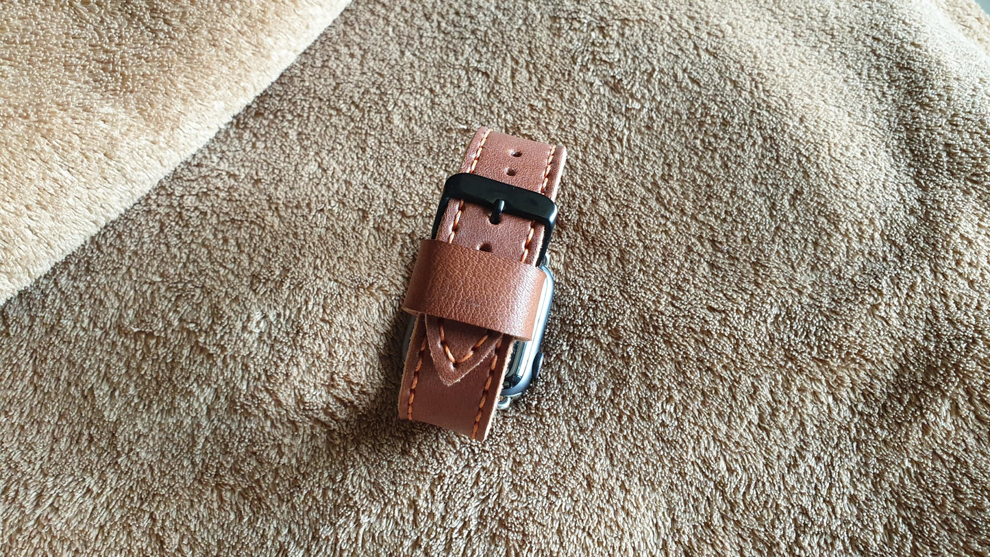 Leather apple watchstrap full grain leather - Indianleathercraft