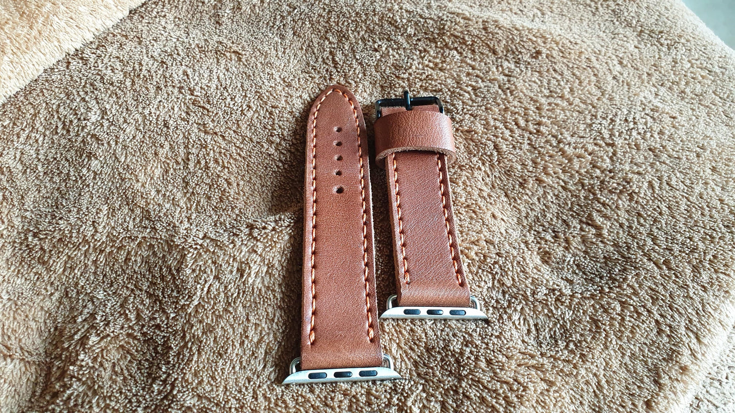 Leather apple watchstrap full grain leather - Indianleathercraft