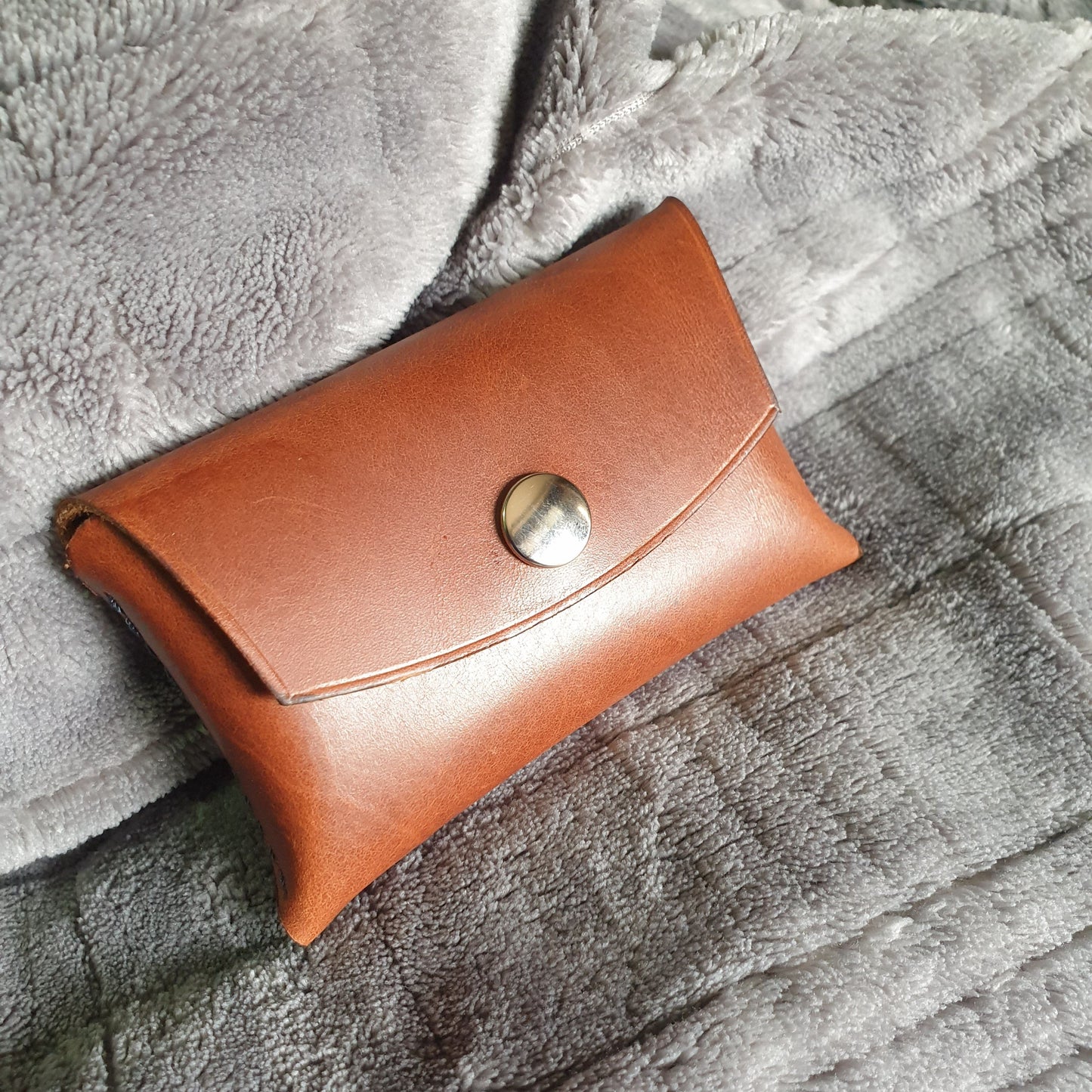 Indianleathercraft Light brown Handmade leather card holder
