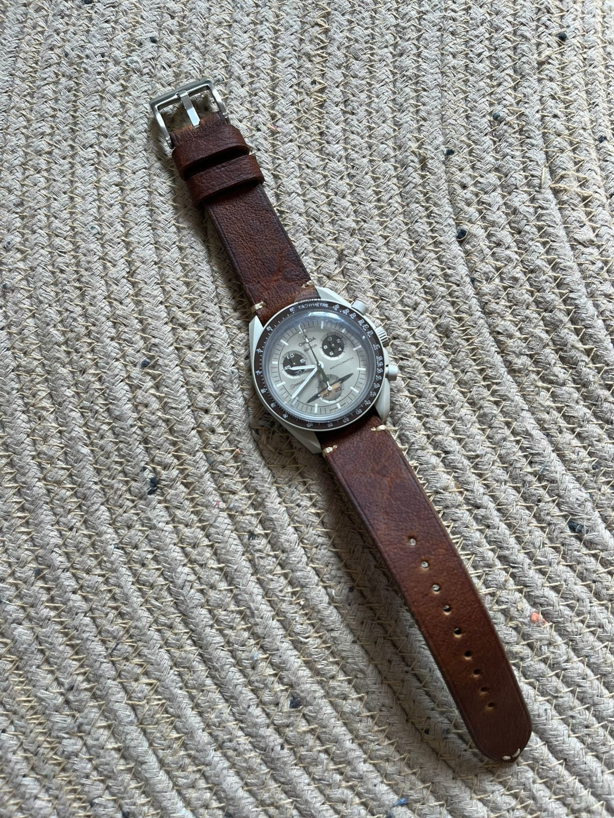 Indianleathercraft Omega moonswatch leather strap