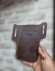 indianleathercraft phone holster Handmade leather phone case with belt loop