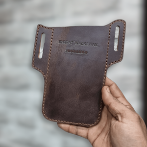 indianleathercraft phone holster Handmade leather phone case with belt loop