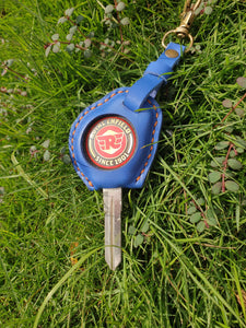 Indianleathercraft royal enfield key case Right cut / Blue Royal Enfield leather key cover