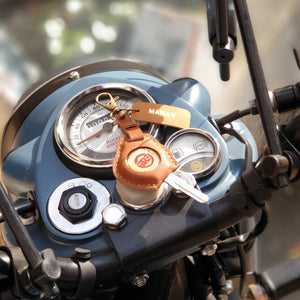 Royal Enfield bullet leather key cover - Indianleathercraft
