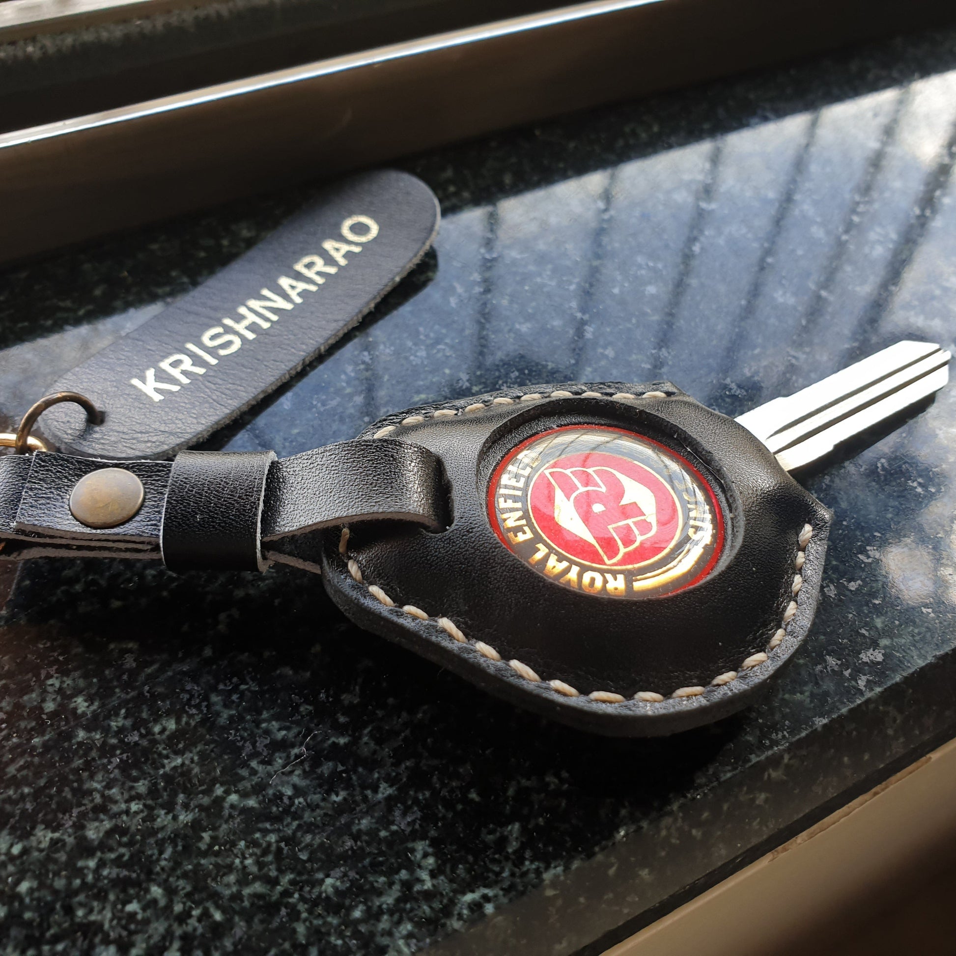 Indianleathercraft royal enfield key case Royal Enfield leather key cover