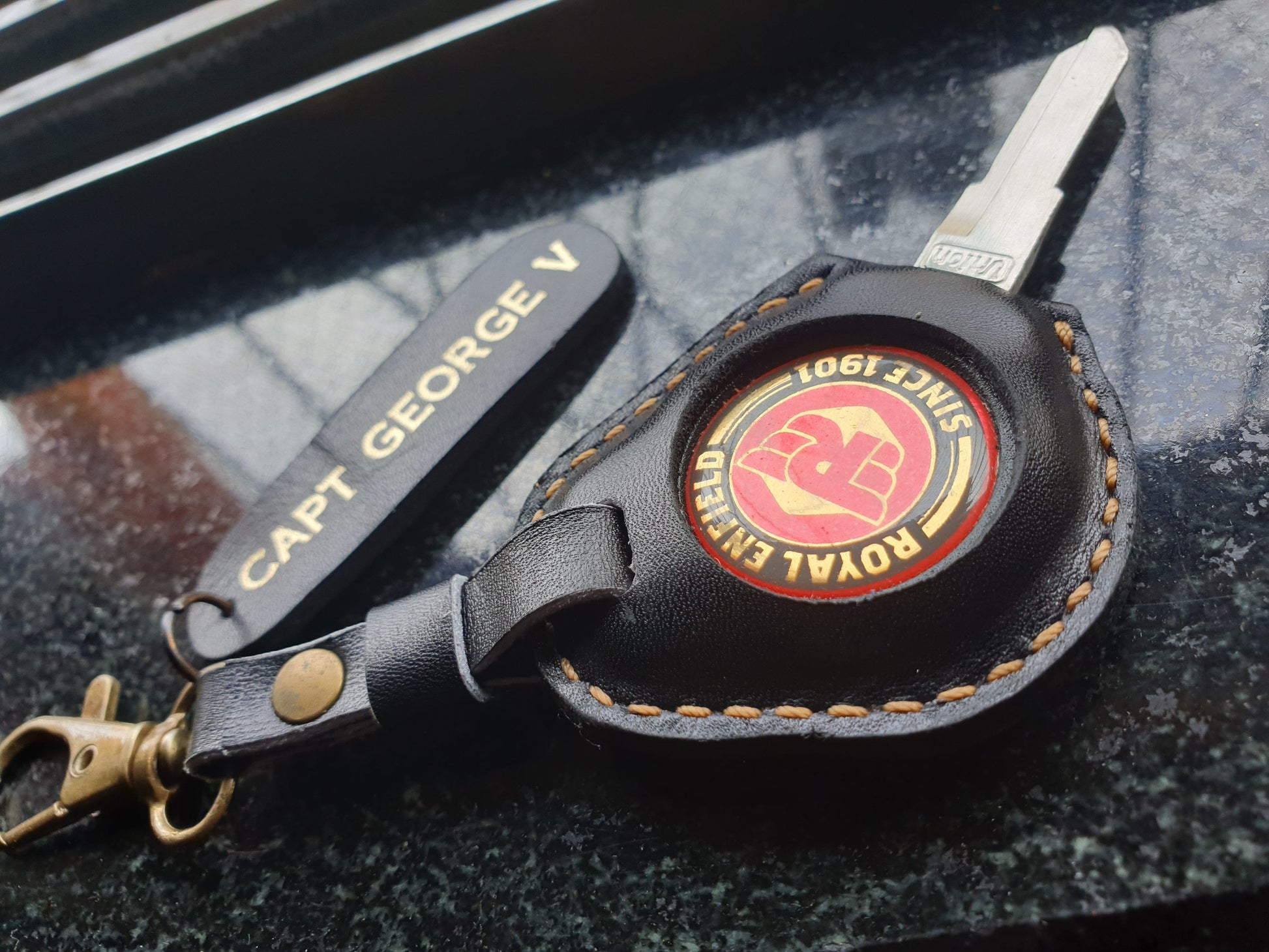 Indianleathercraft royal enfield key case Royal Enfield leather key cover