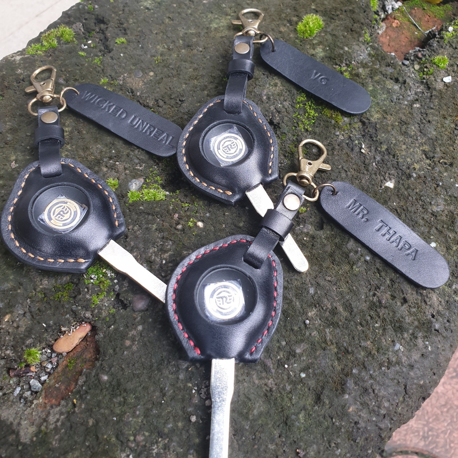 Indianleathercraft Royal Enfield Twins 650 - Interceptor 650 & Continental GT 650 leather key cover