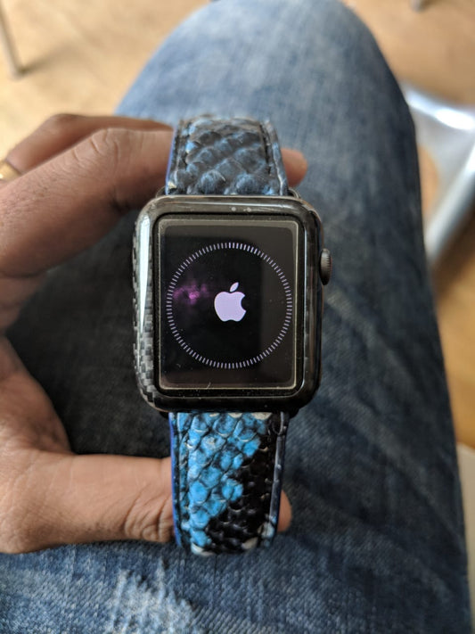 Italian leather apple watch strap - Indianleathercraft