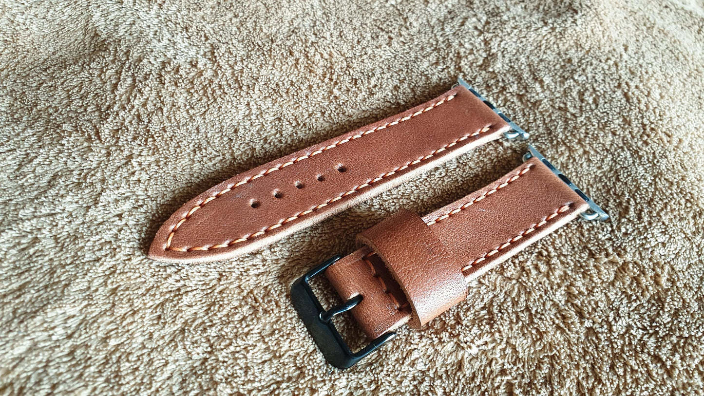 Leather apple watchstrap full grain leather - Indianleathercraft