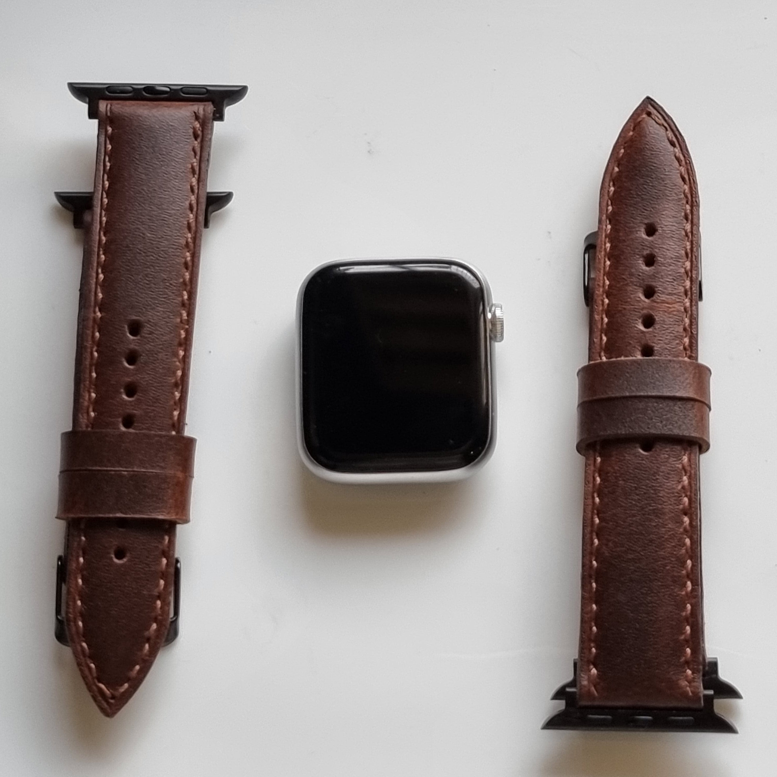 Leather strap for apple watch Indianleathercraft