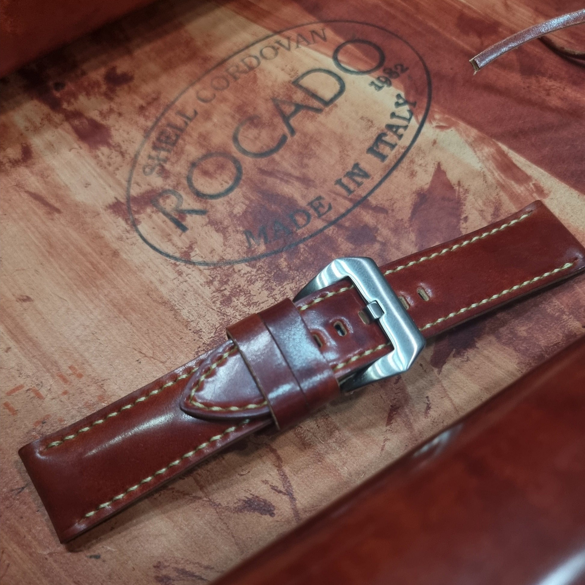 Indianleathercraft Shell cordovan leather panerai straps