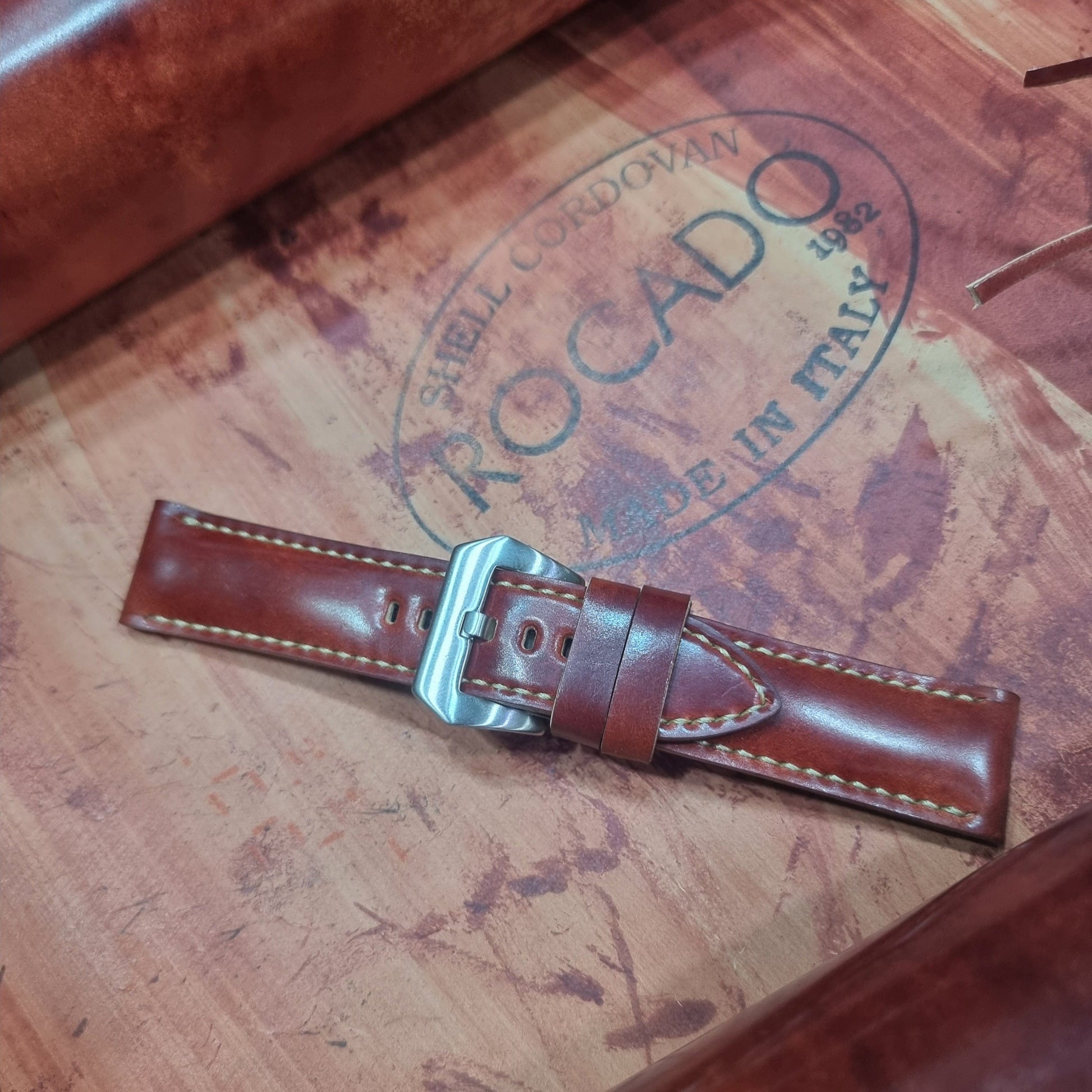 Indianleathercraft Shell cordovan leather panerai straps