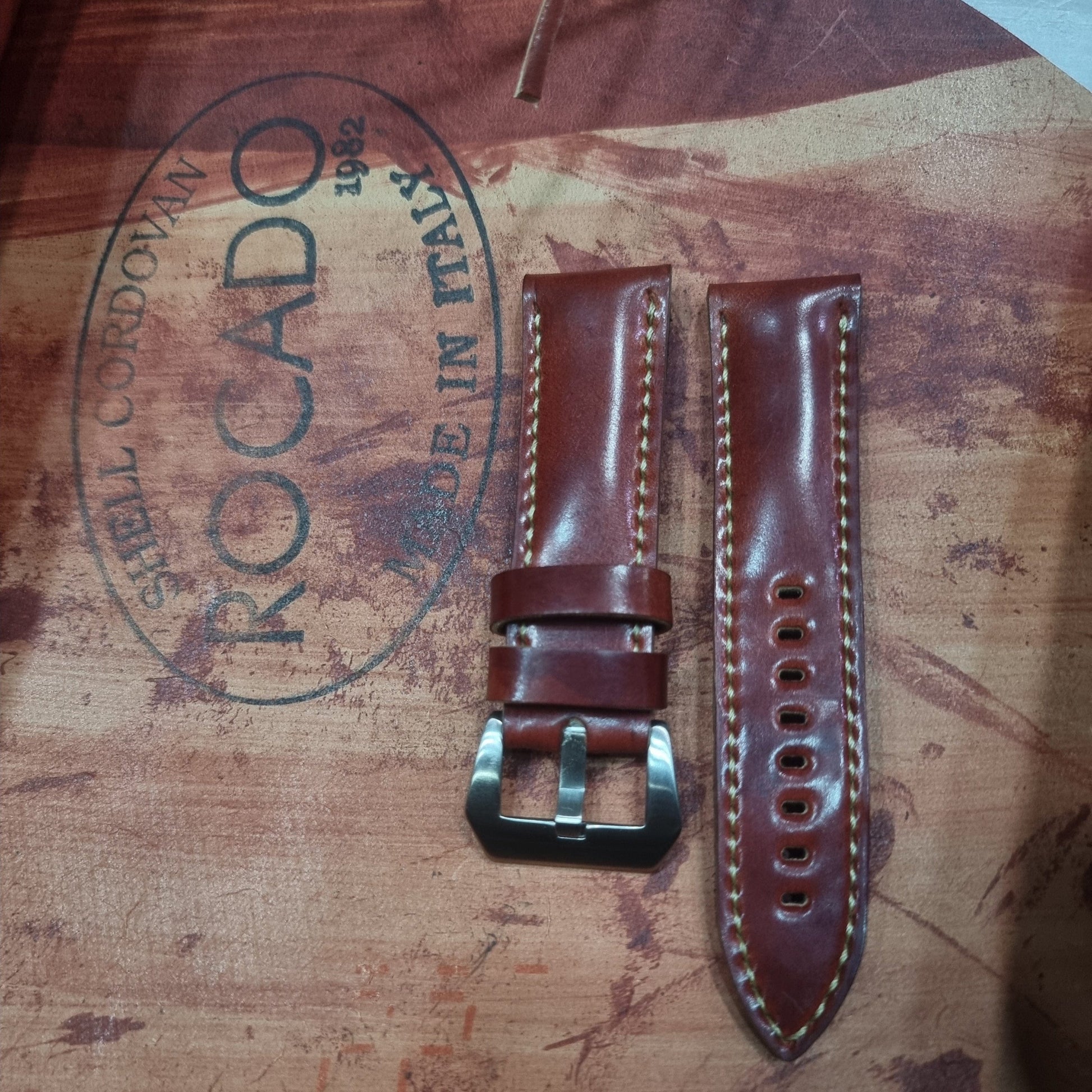 Indianleathercraft Shell cordovan leather panerai straps