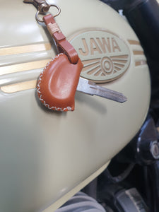 Indianleathercraft Tan Handmade Jawa leather key cover