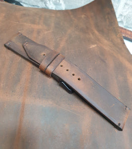 Indianleathercraft Vintage brown leather strap for fossil
