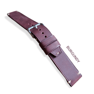 Indianleathercraft vintage leather bands 18mm / Burgundy Vintage leather watch strap