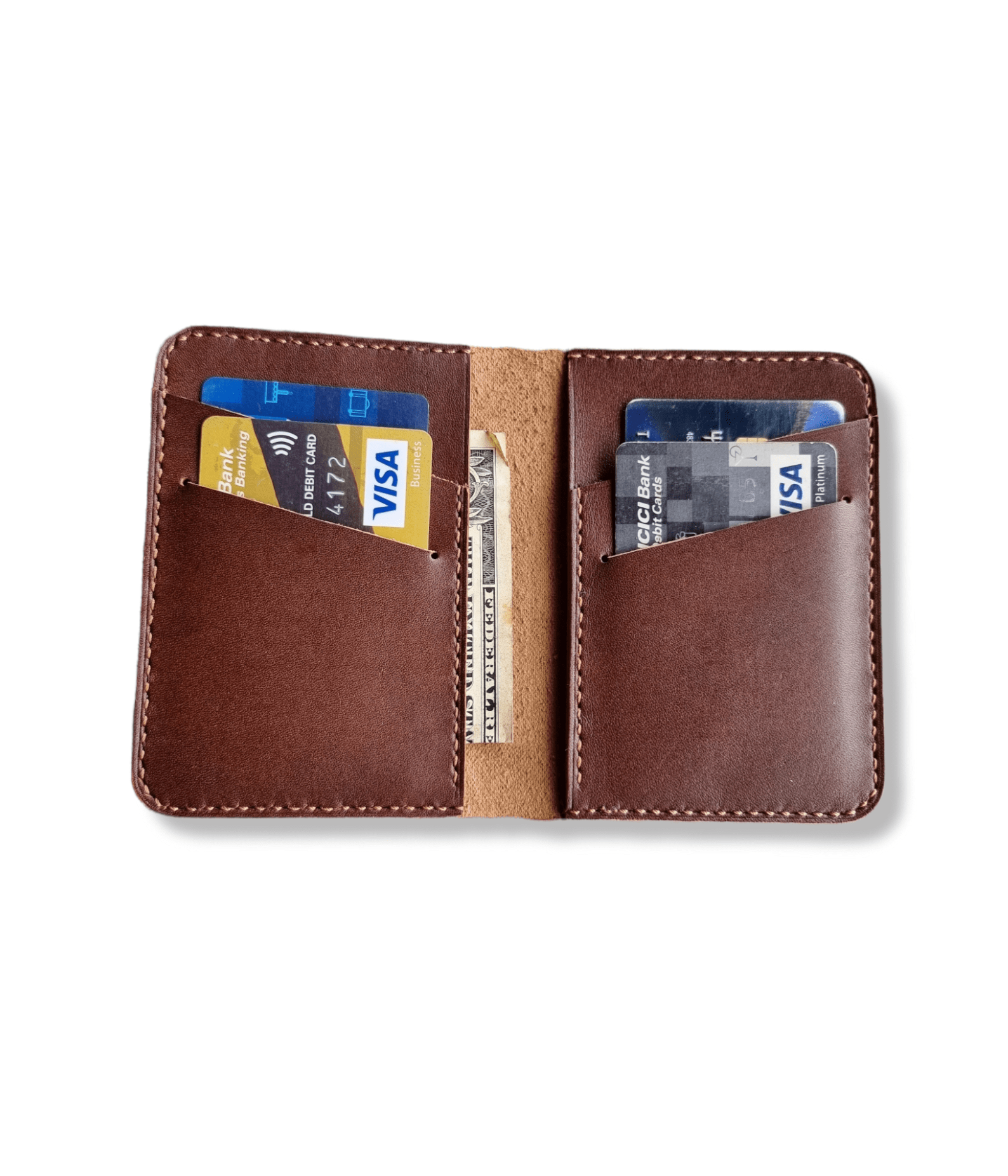 Full grain leather card holder Indianleathercraft