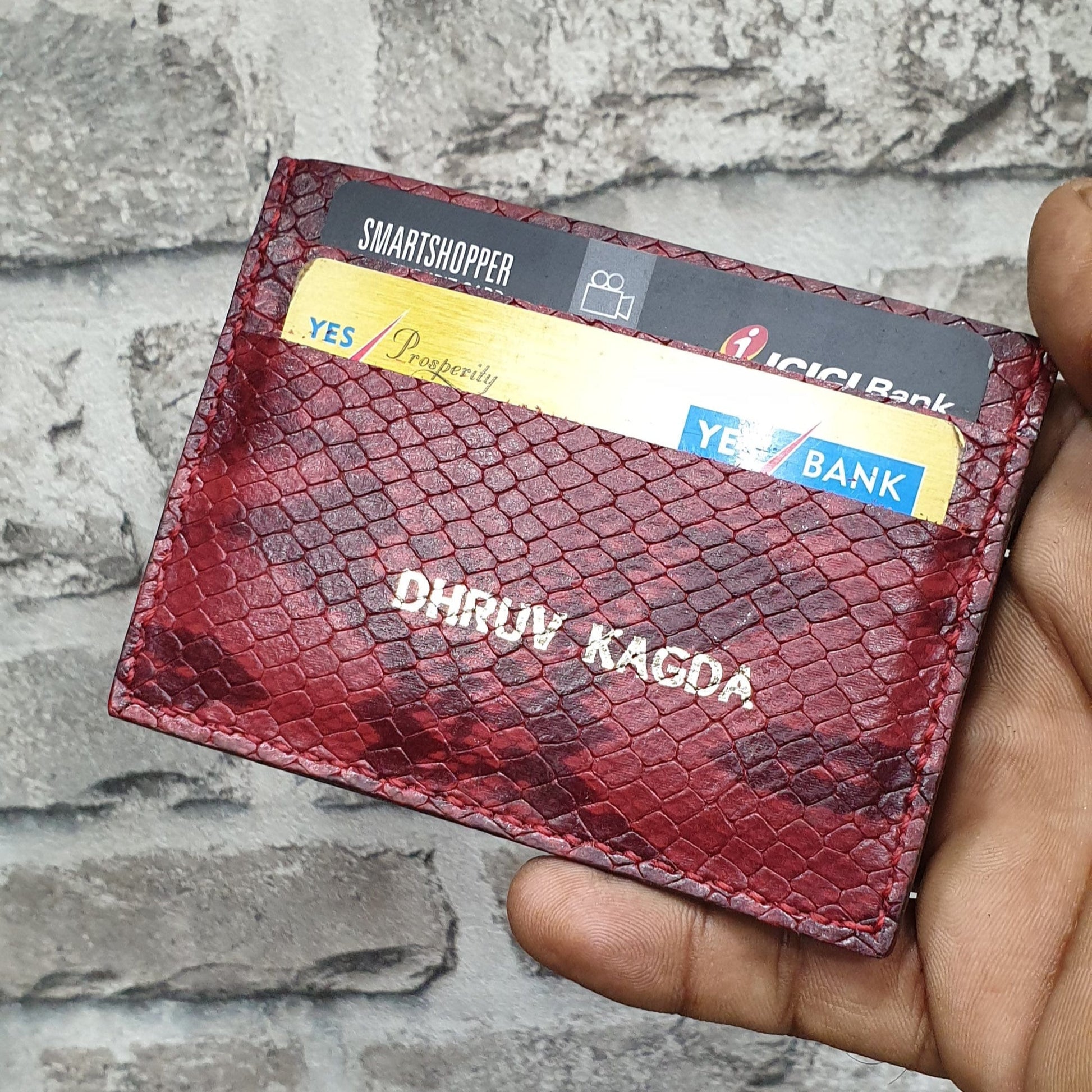Indianleathercraft Wallets & Money Clips Handmade leather card holder