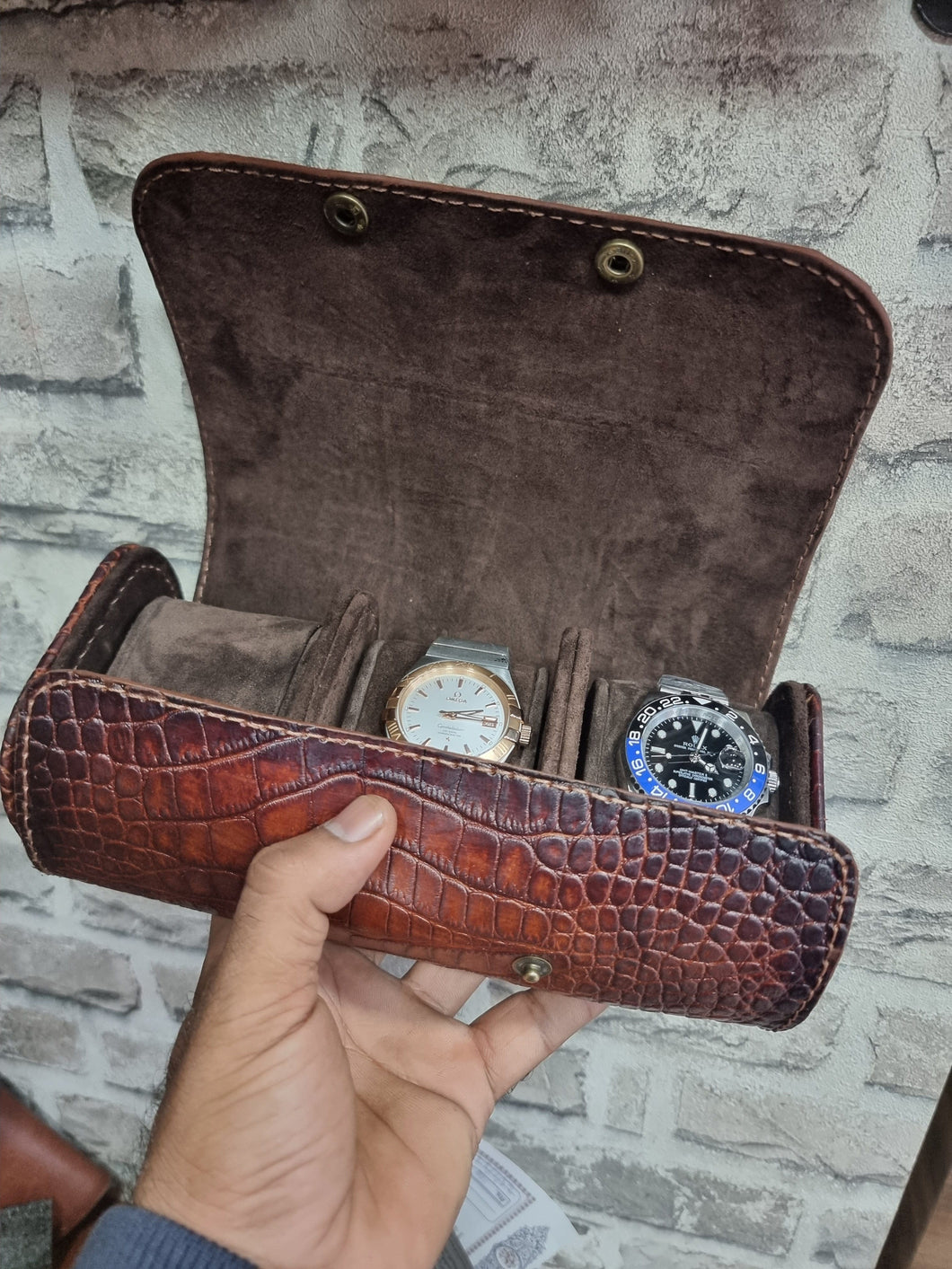 Indianleathercraft Watch Accessories Travel watch case