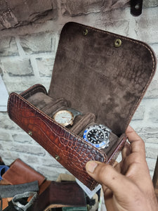 Indianleathercraft Watch Accessories Travel watch case