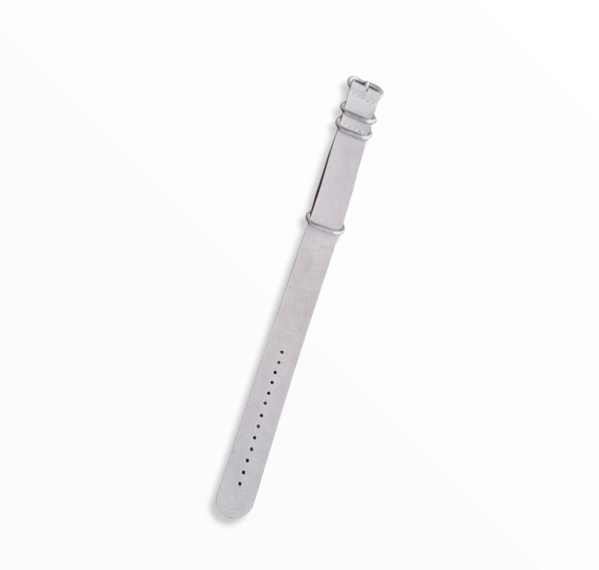 Indianleathercraft Watch Bands 20mm / Grey Handmade nato leather strap