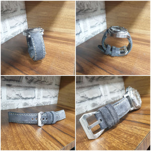 Indianleathercraft Watch Bands 22mm Handmade suede leather panerai strap