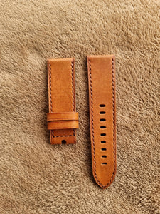 Indianleathercraft Watch Bands 22mm / Tan Italian leather straps for panerai
