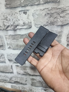 Indianleathercraft Watch Bands 26mm / Black Handmade diesel watch leather strap