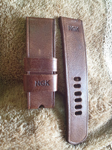 Indianleathercraft Watch Bands 26mm / Brown Handmade diesel watch leather strap