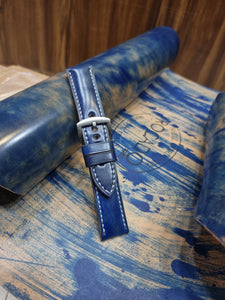 Indianleathercraft Watch Bands Blue / 22mm Shell Cordovan watch strap