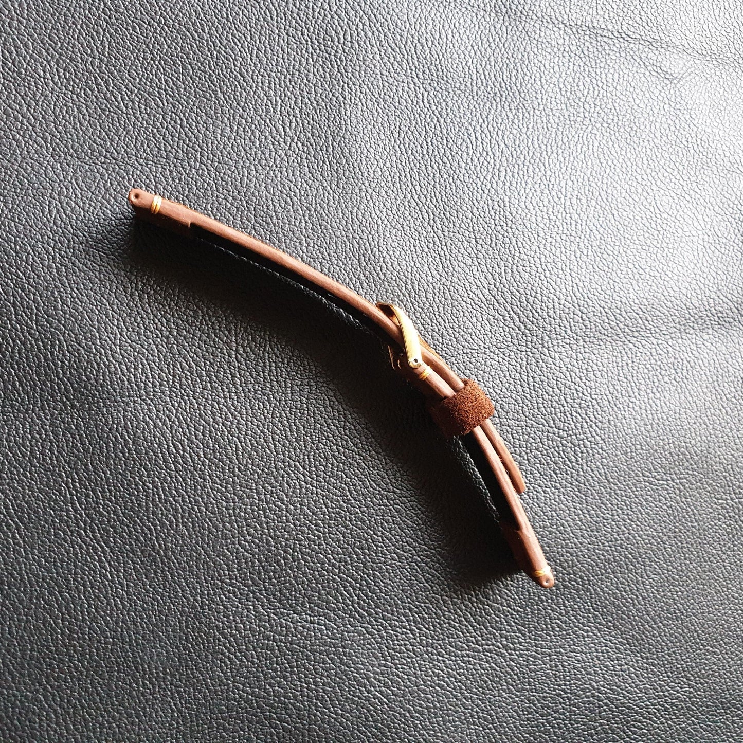 Indianleathercraft Watch Bands Brown suede leather strap handmade