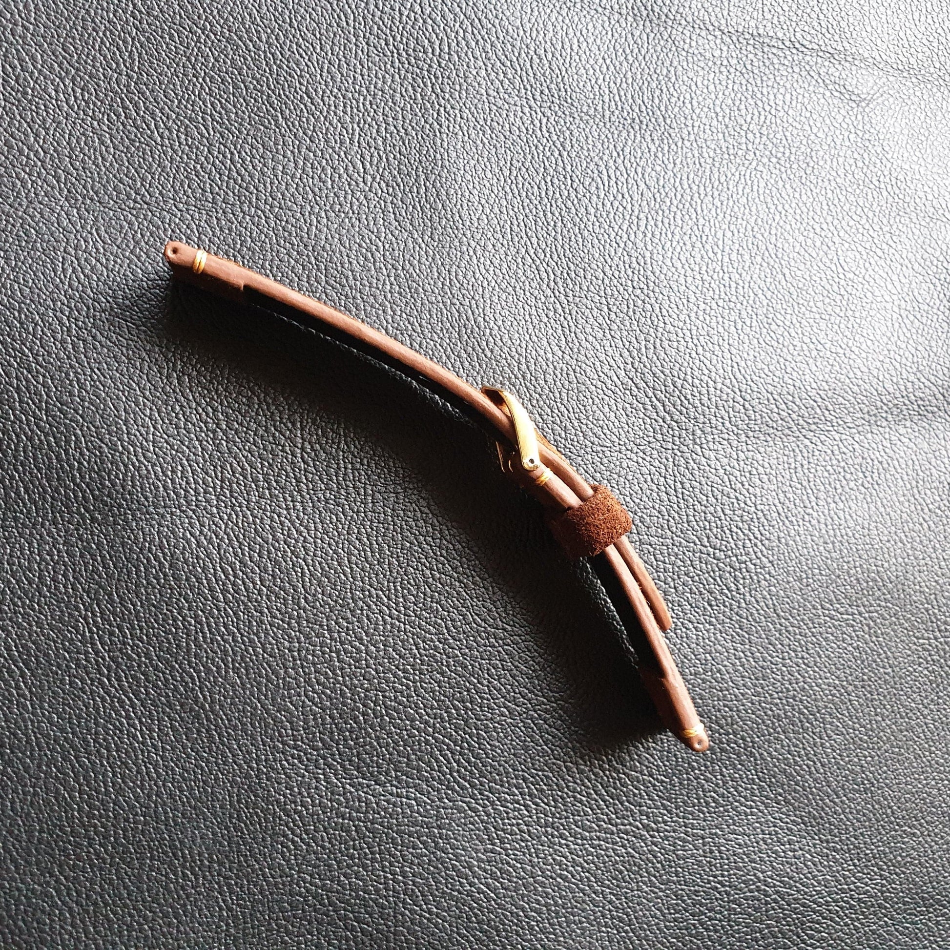 Indianleathercraft Watch Bands Brown suede leather strap handmade