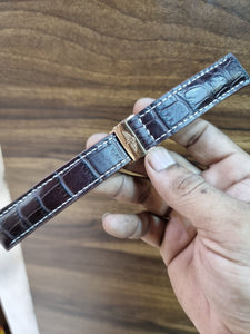 Indianleathercraft Watch Bands Burgundy / 22mm Handmade Breitling leather strap