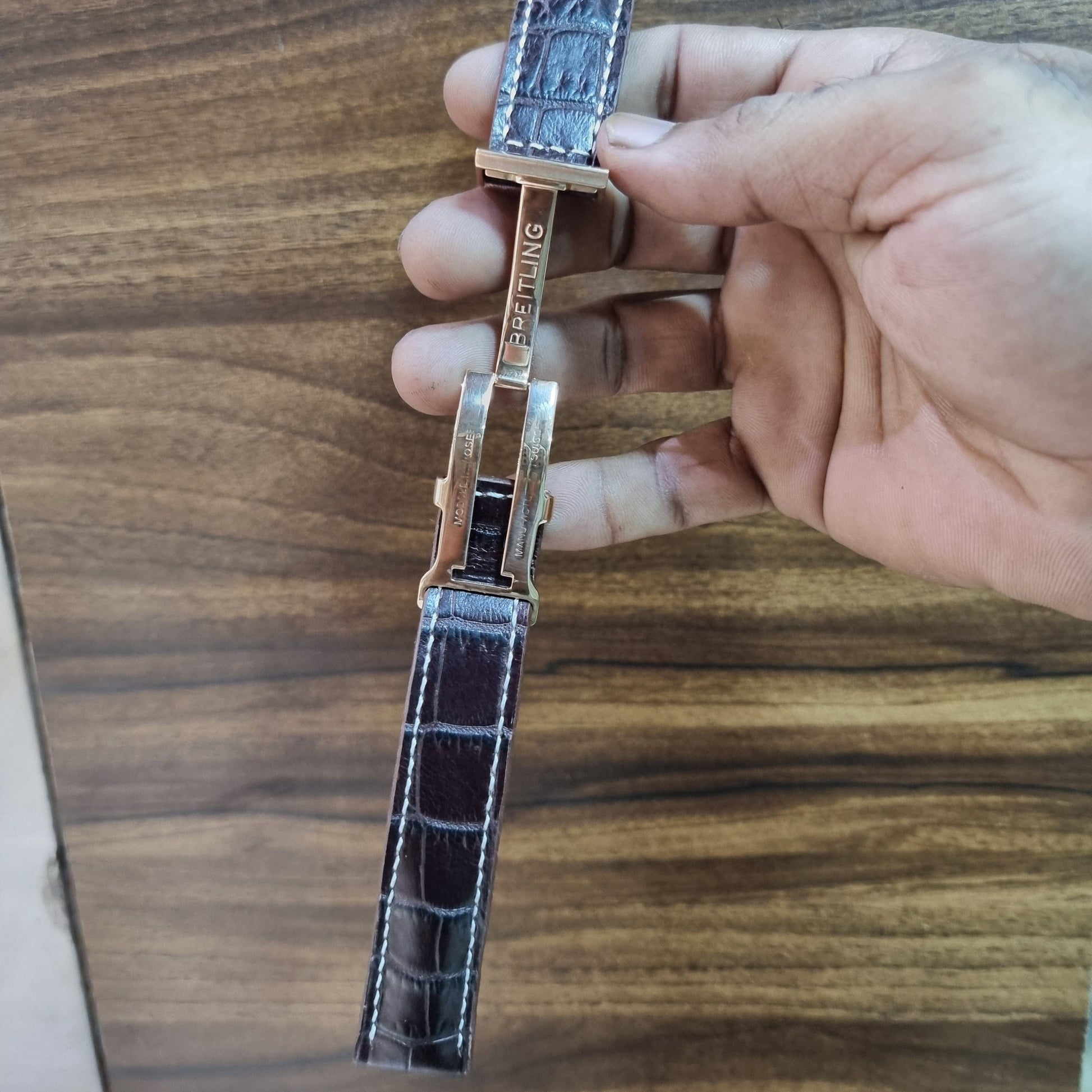 Breitling leather watch strap Indianleathercraft