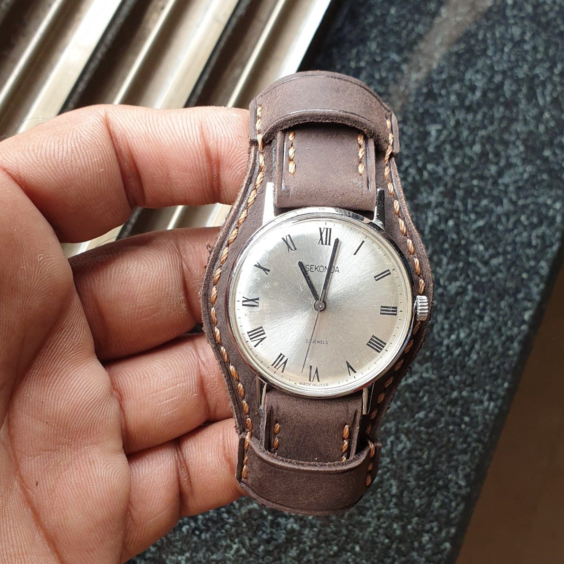 Indianleathercraft Watch Bands Handmade bund leather strap