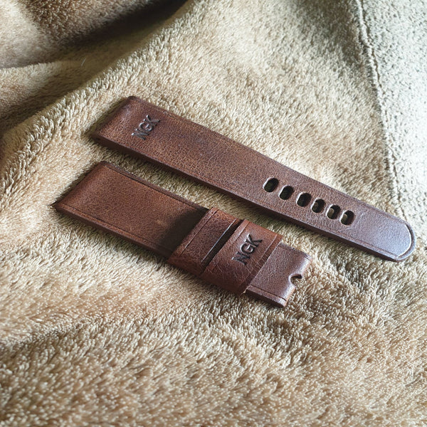 Handmade diesel watch leather strap