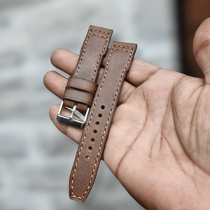 Indianleathercraft Watch Bands Handmade IWC brown leather strap